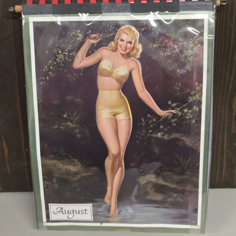 Reusable Pin Up Calendar Vintage Style Art Elvgren Moran Frahm Petty Bradley
